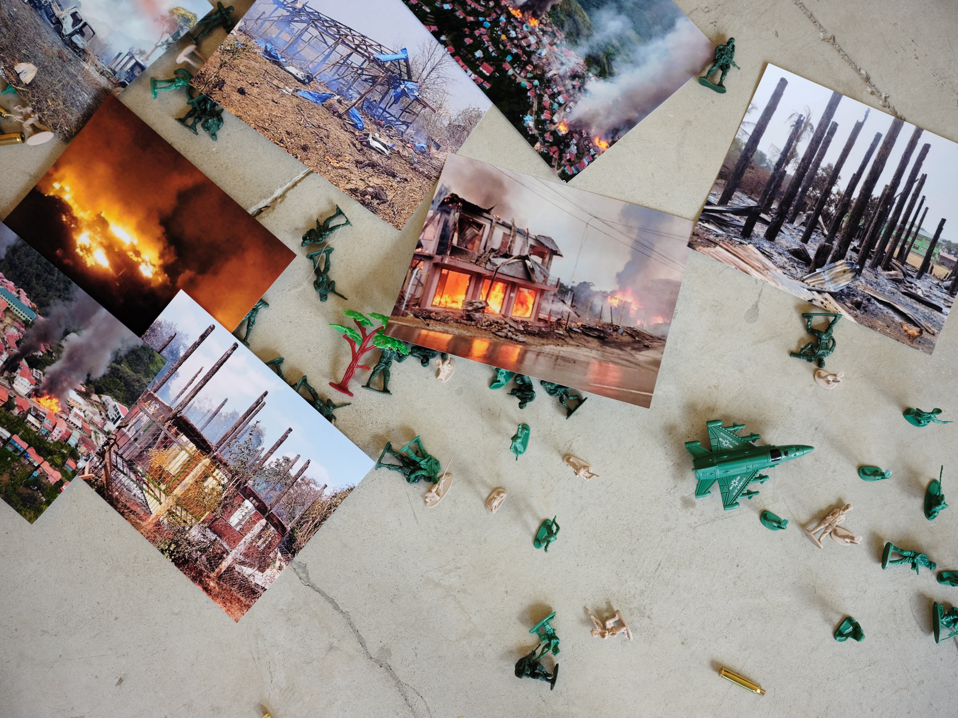 photographs of destroyed temples